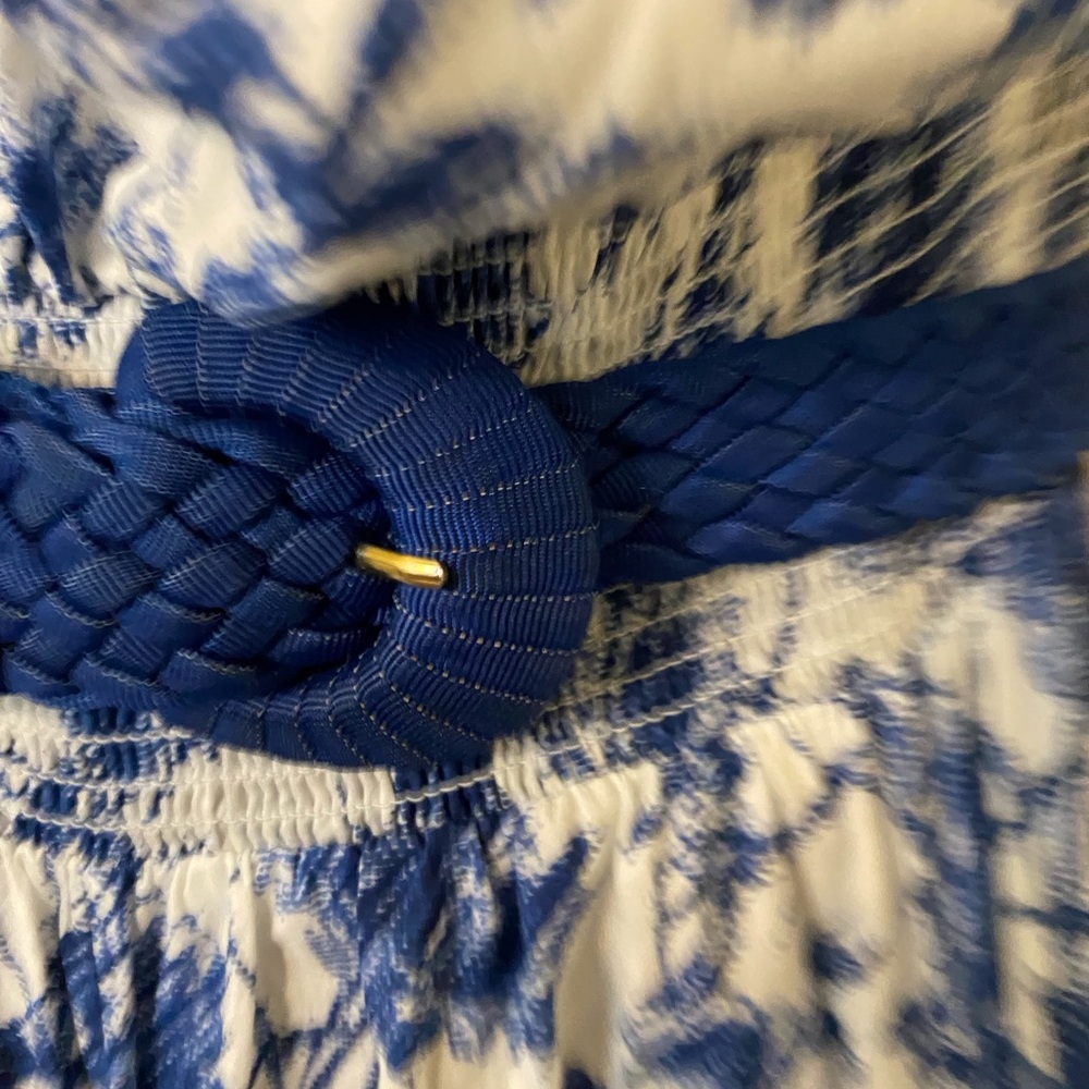 Woven Blue Braided Women's Belt - Classic Navy Accent - Picture 5 of 5